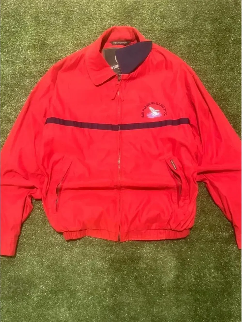 Weatherproof Bar Harbor Whale Watch Co. Windbreaker Jacket Size Medium
